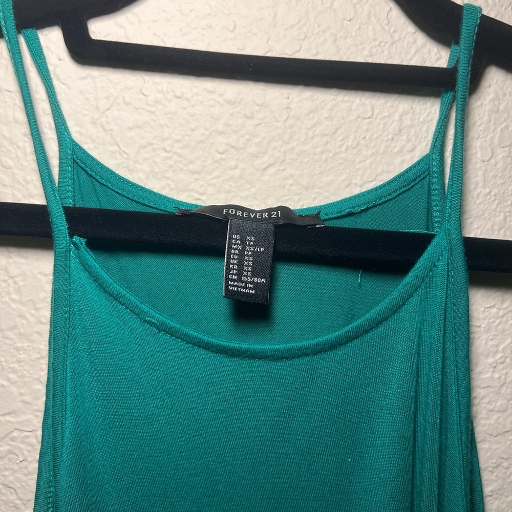 Green casual summer dress